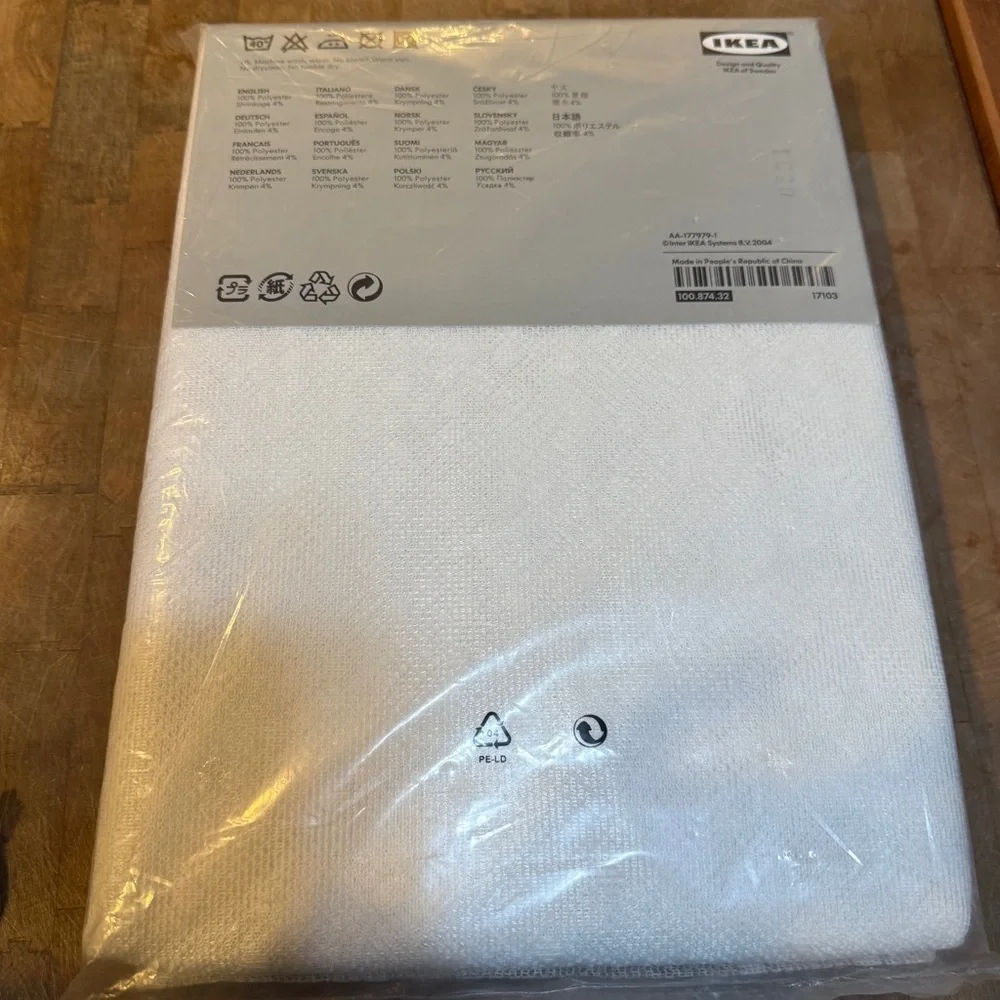 IKEA White Polka Dot Curtain Panel Brand New 57x 118 Brand New